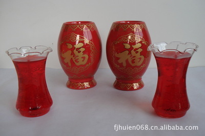 福安市惠恩工藝禮品有限公司——玉瓶喜宴水晶燭 五福臨門，燭光璀璨